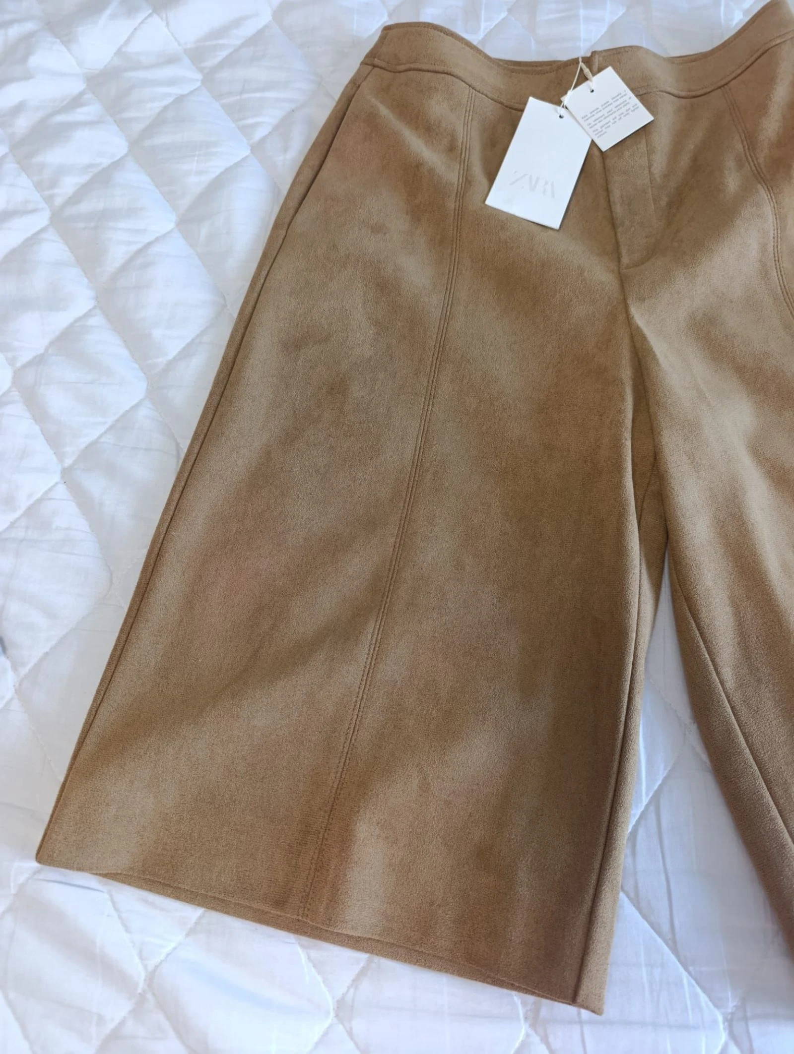 Bermudas largas Zara efeito couro tamanho P – photo 5